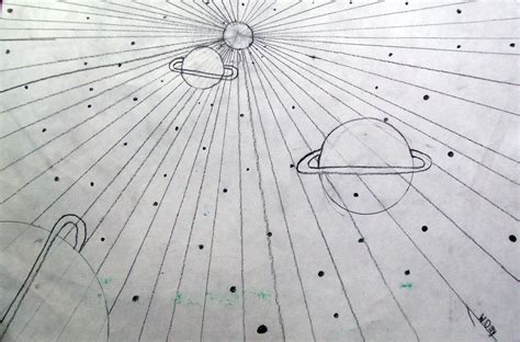 One Point Perspective With Planets One Point Perspective Point