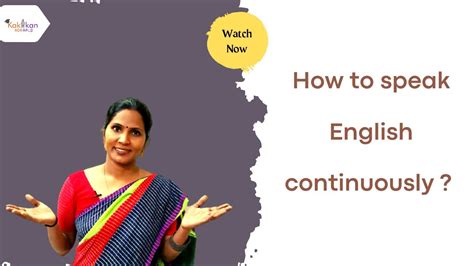 How To Speak English Continuously Spoken English Through Tamil