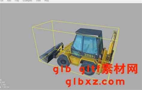 汽车推土机 Glb，gltf，3d模型下载glb Gltf模型网