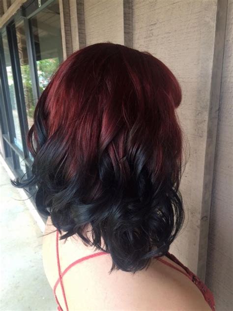 Red To Black Ombre On Short Hair Fashion Color By Cheyenne Daniels In