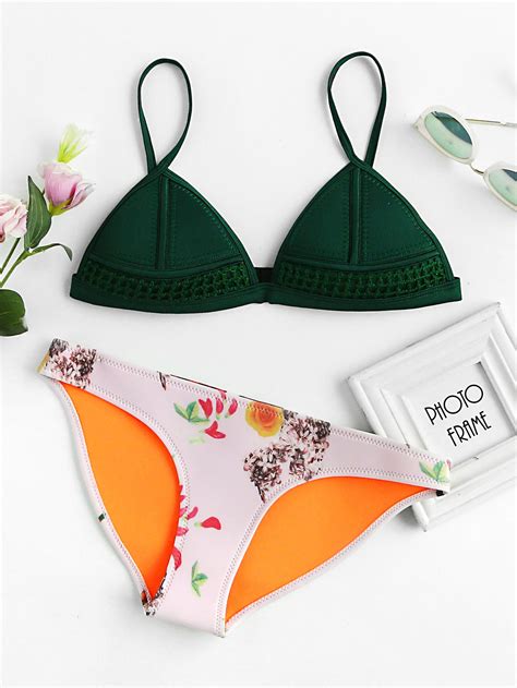 Calico Print Mix Match Bikini Set Shein Sheinside 23422 Hot Sex Picture