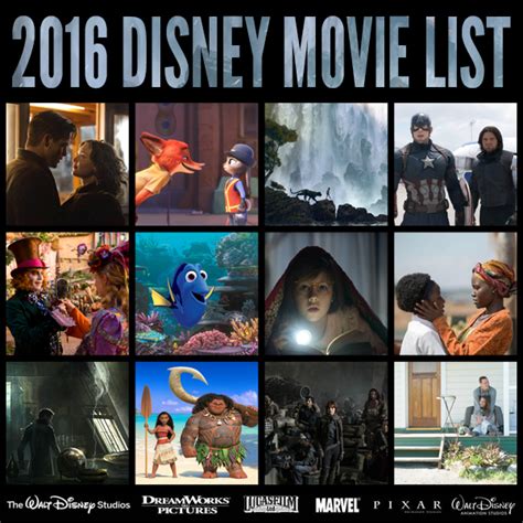 Browse our growing catalog to discover if you missed anything! 2016 List of Disney Movies - Comic Con Family