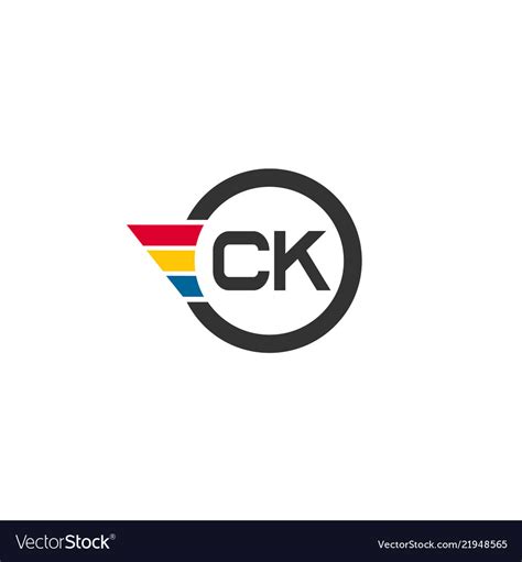 Initial Letter Ck Logo Template Design Royalty Free Vector