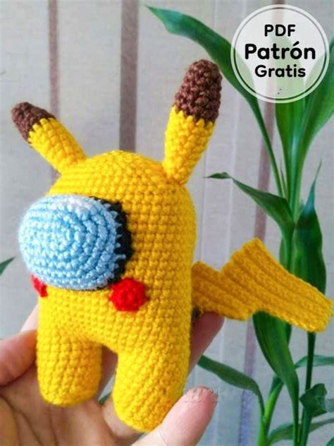 Pdf Pikachu Among Us Amigurumi Patrón Gratis Diy Crochet Doll
