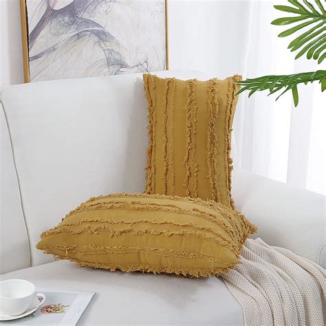 Custom throw pillows from snapfish. PiccoCasa 2Pcs 12"x20" Cotton Linen Throw Pillow Covers, Tassel Striped Decorative Cushion ...