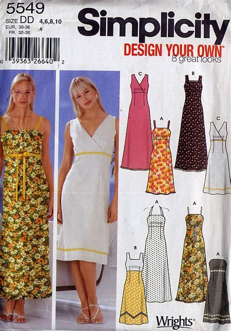 Simplicity 5549 Size 12 20 Summer Dress Patterns Simplicity Sewing