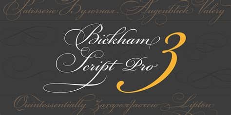 You can find more information about this below. The Typekit Blog | New from Adobe Type: Bickham Script Pro 3