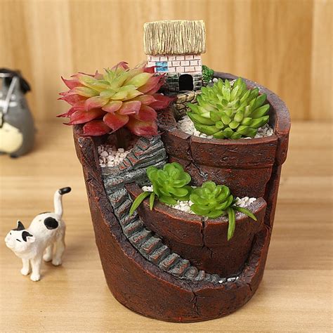 Plant care, soil & accessories. Resin Flowerpot Mini Hanging Garden Maceteros Succulent ...