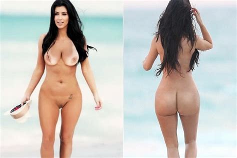 Kim Kardashian Nude On The Beach Nudeshots