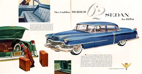1954 Cadillac Post War Era Car Brochure Cadillac Fleetwood Motor