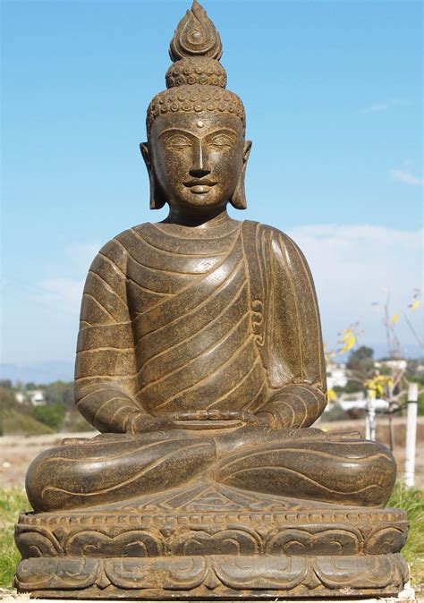 Sold Stone Meditating Garden Buddha Statue 39 77ls4 Hindu Gods