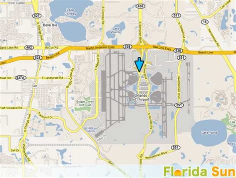 Orlando International Airport Rental Car Map