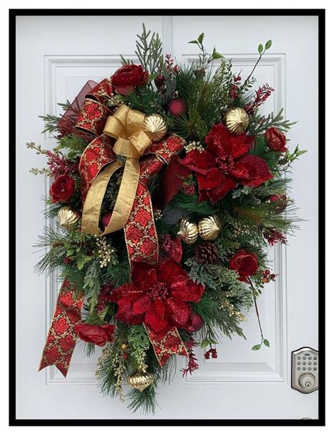 Christmas Wreaths For Front Door Wreath Elegant Holiday Etsy In 2020