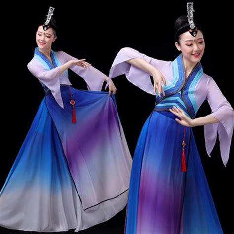 women s hanfu classical chinese folk dance costumes fairy dresses ancient traditional umbrella