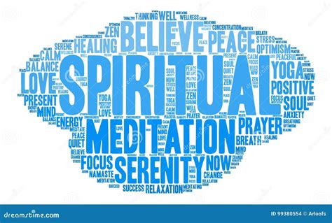 Spiritual Word Cloud Stock Vector Illustration Of Peaceful 99380554