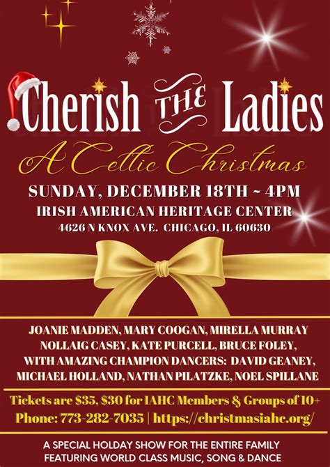 Cherish The Ladies A Celtic Christmas Chicago Cultural Alliance