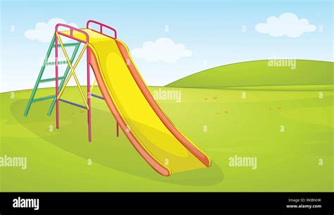 A Playground Slide Background Illustration Stock Vector Image And Art Alamy