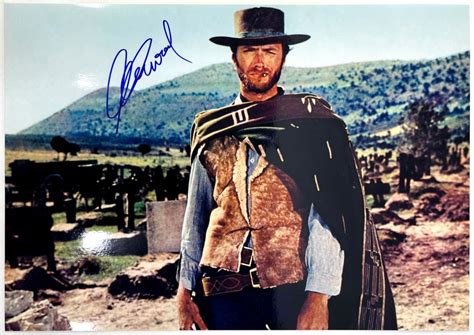Lot Clint Eastwood The Good The Bad The Ugly Original Autographed Colour Movie Still