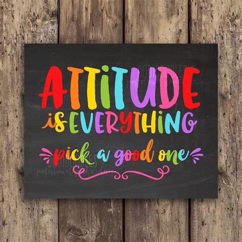 Attitude Is Everything Pick A Good One Virtual Classroom Etsy