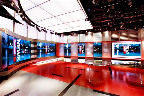 E News Newscaststudio Tv Set Design Set Design Virtual Studio