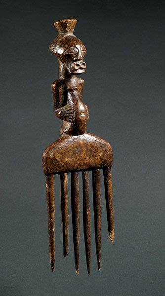 Songye Figure Wood Comb 3 African Art African Hair Accessories