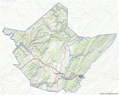 Map Of Greenbrier County West Virginia