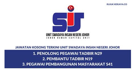 Unit swadaya insan negeri johor. Jawatan Kosong Terkini Unit Swadaya Insan Negeri Johor ...
