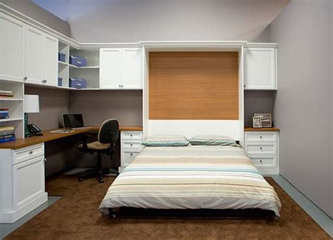 Combination Home Office Guest Room With Pull Down Wall Bed Murphy
