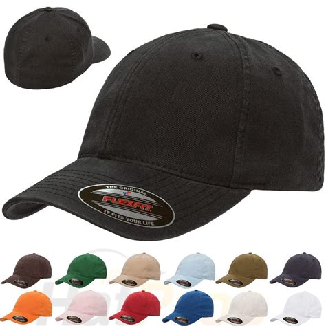 New Original Flexfit® Fitted College Hat Dad Cap Blank Low Profile Flex