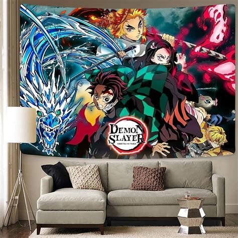 Timimo Demon Slayer Tapestry Anime Poster Demon Slayer