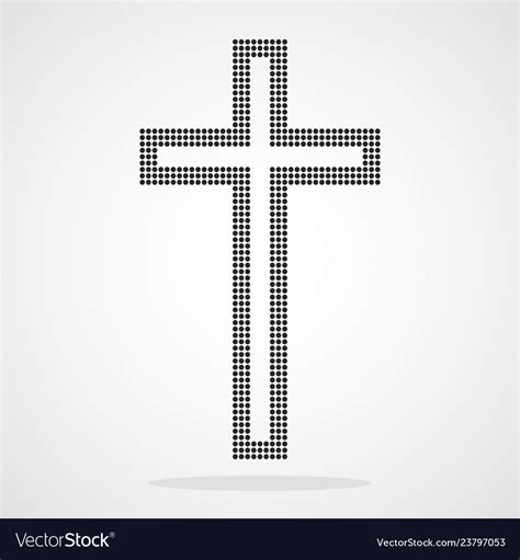 Pixel Art Design Of Christian Cross Royalty Free Vector