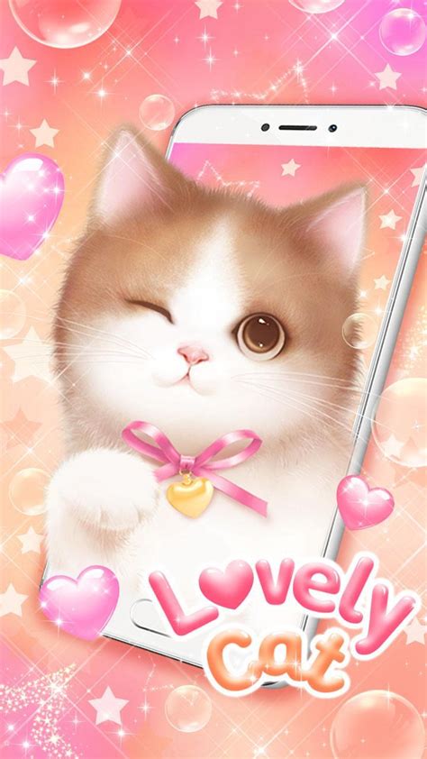 Pink Wallpaper Gambar Kucing Comel Kartun 22 Wallpaper Kucing Untuk