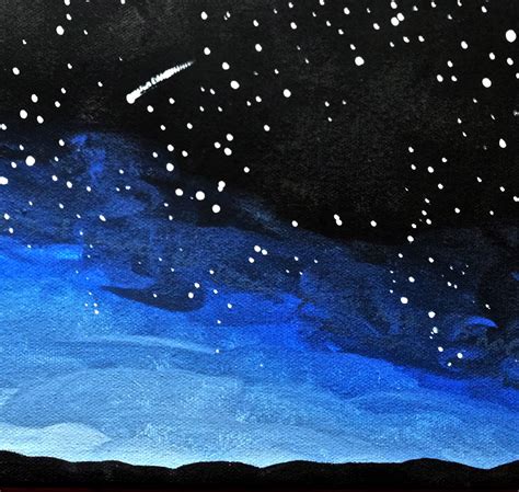 Star Gazing Silhouette Acrylic Canvas Painting