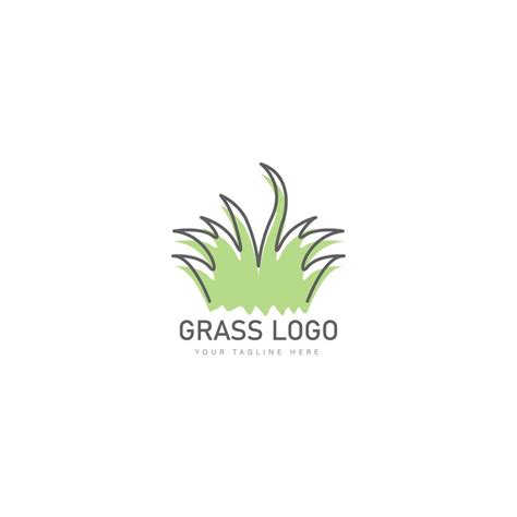 Grass Logo Design Icon Illustration 8358201 Vector Art At Vecteezy
