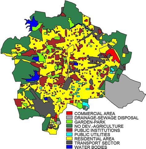 City Plan Map Of Nagpur India Source Nagpur Improvement Trust