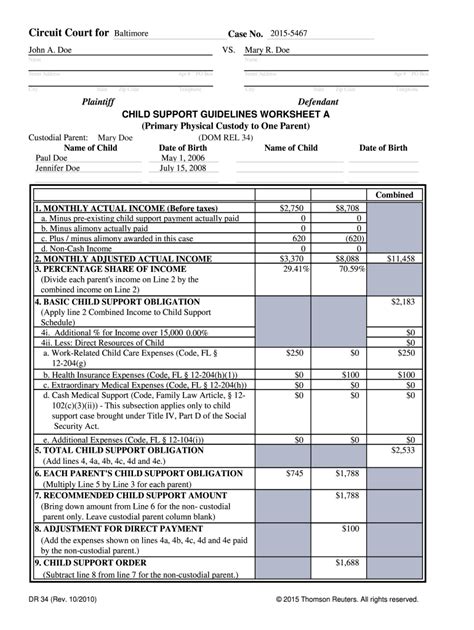 Printable Child Support Payment Log Template Fill Out And Sign Online