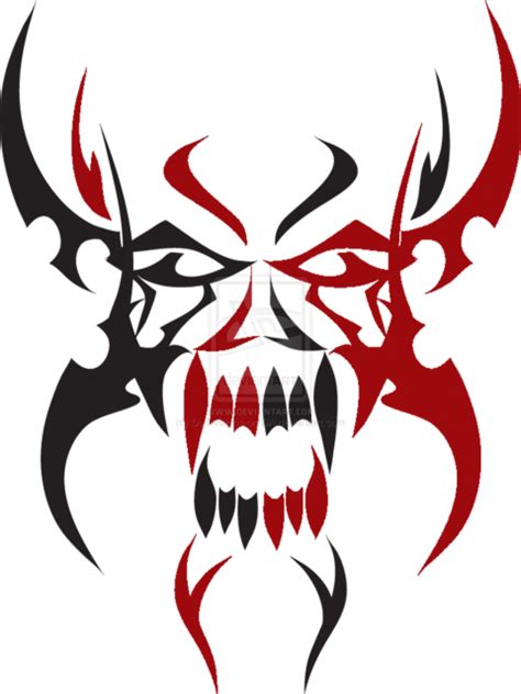 Red Tattoo Designs Png Tribal Skull Tattoos Picture Png Image Png