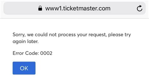 Ticketmaster Error Code 0002 Solved And Explained Computer Verge