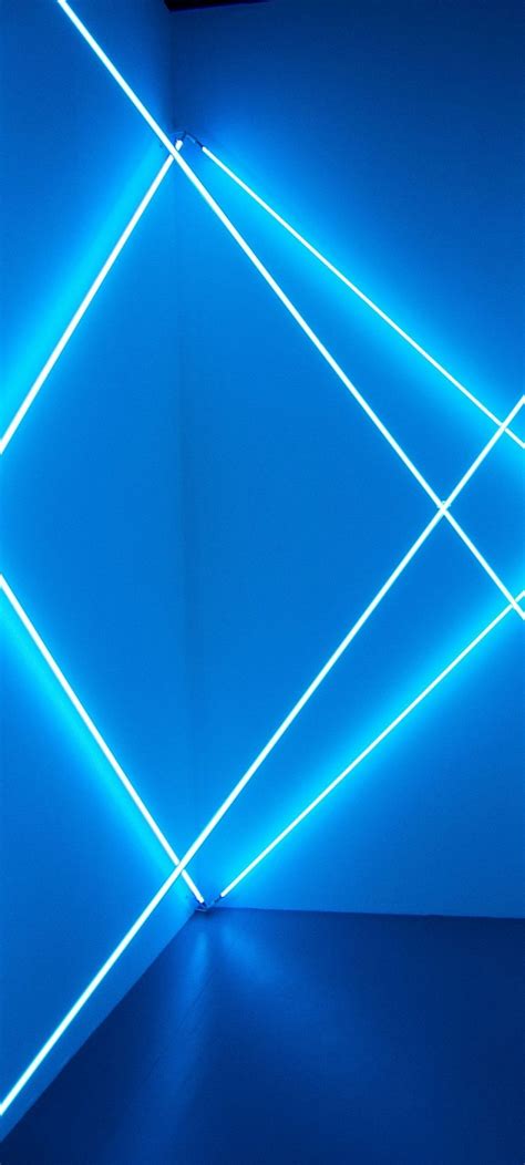 Blue Neon Light 3D Phone Wallpaper - 207