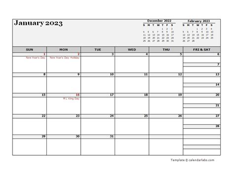2023 Monthly Planner Template Microsoft Word Free Printable Templates