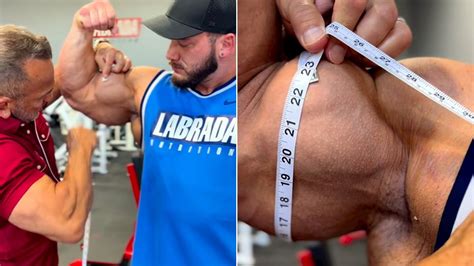Bodybuilding Veteran Lee Labrada Measure His Son Hunter Labrada S Biceps After Training Together
