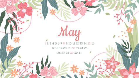 10 Free Editable May Calendars Masterbundles