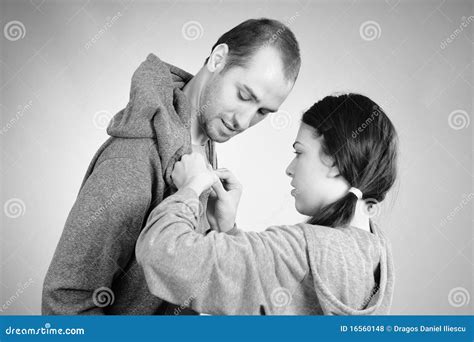 Woman Helping Her Boyfriend Stock Photo Image Of Caucasian Woman