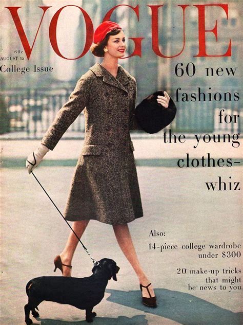 Vogue Magazine Aug 15 1958 Vintage Vogue Covers Vintage Fashion