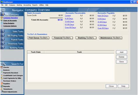 Bookkeeper Accounting Software 2009 Review
