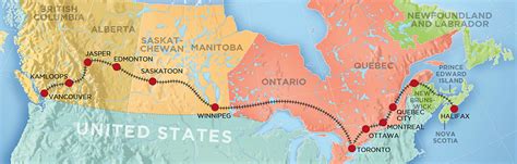 Passenger Train Routes Canada Map