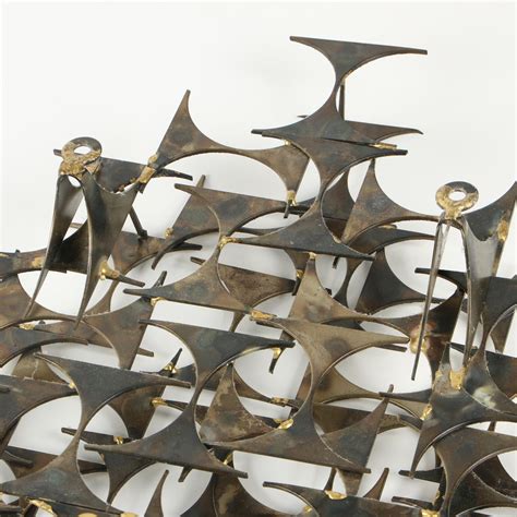 Marc Creates Metal Abstract Wall Sculpture Late 20th Century Ebth