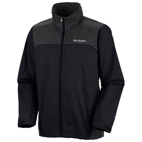 Columbia Mens Glennaker Lake Rain Jacket Black Grill M 1442361