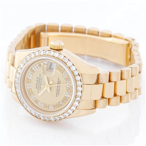 Rolex Ladies President 18k Yellow Gold Watch 179178