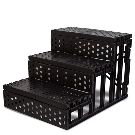 These stairs made life easy for him. 3-Step Portable Pet Stairs with Removable Fleece Cover - Tanga